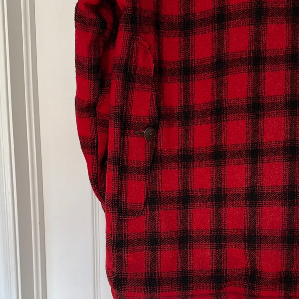 Woolrich Vtg 60's Ladies Mackinaw Cruiser Buffalo Plaid Wool Hunting Coat sz42/L - Picture 12 of 12